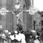 Bianco grande - Padova anni 60 crocifisso processionale